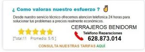 cerrajeros Benidorm precios